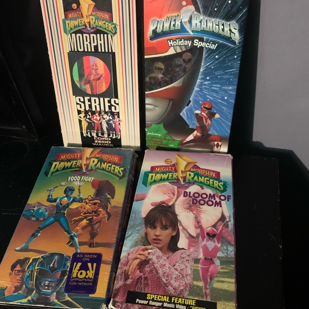 Vintage Original Power Rangers VHS Lot Holiday Special, Bloom Of Doom Food Fight